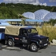 Land Rover testa Defender elétrico no Eden Project no Reino Unido