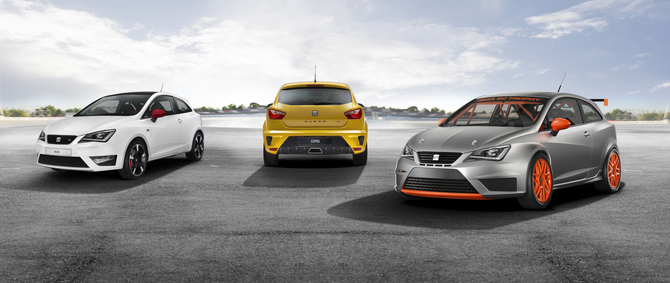 SEAT Ibiza FR, SEAT Ibiza CUPRA Concept et SEAT Ibiza SC Trophy