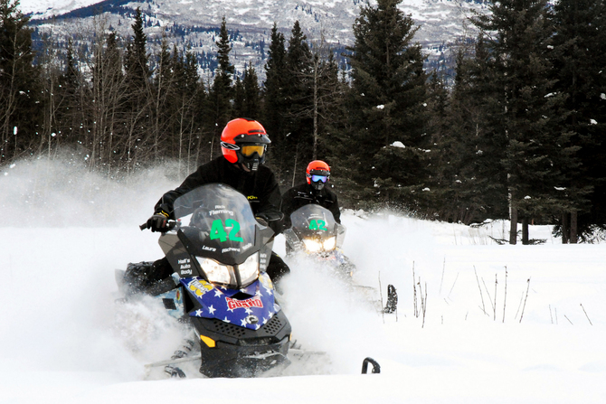 Snowmobile racing