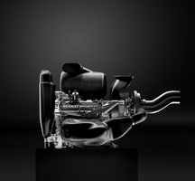 O motor da Renault não mostra tanto quanto o da Mercedes