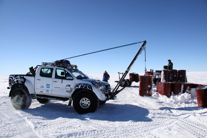 Jet-Fueled Toyota Hilux Drive 70,000km over Antarctica