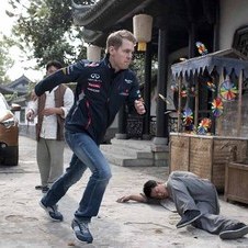 Vettel doing some Kung Fu