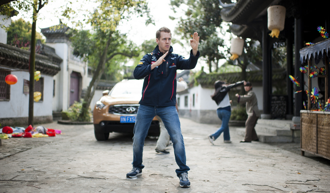 Sebastian Vettel Films Martials Arts Movie in China