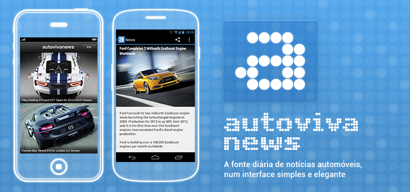A fonte diária de notícias automóveis, num interface simples e elegante