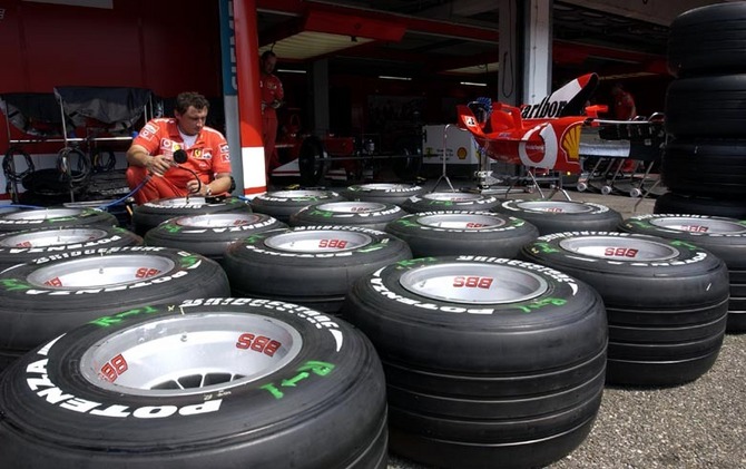 Bridgestone supplied tires in F1 for 14 years