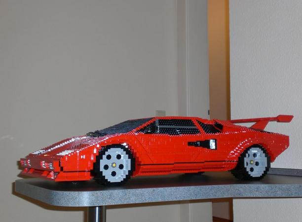 German Man Builds Massive Lamborghini Countach from Lego