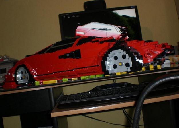 German Man Builds Massive Lamborghini Countach from Lego