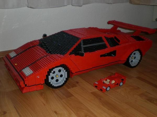 German Man Builds Massive Lamborghini Countach from Lego