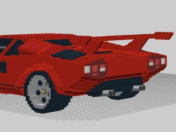 German Man Builds Massive Lamborghini Countach from Lego