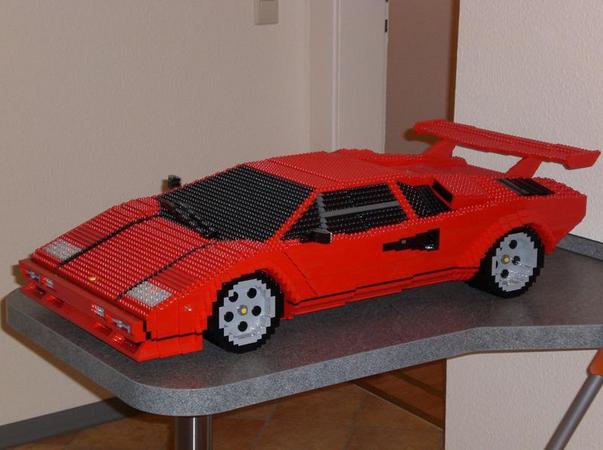 German Man Builds Massive Lamborghini Countach from Lego