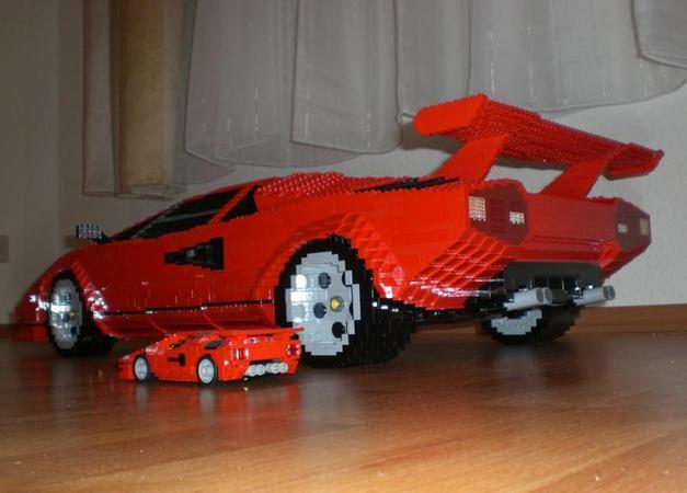 German Man Builds Massive Lamborghini Countach from Lego