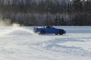 Jaguar XKR-S Takes a Drive Through the Finnish Snow