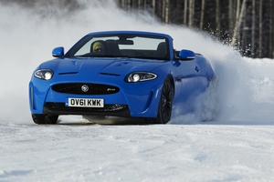 Jaguar XKR-S Takes a Drive Through the Finnish Snow