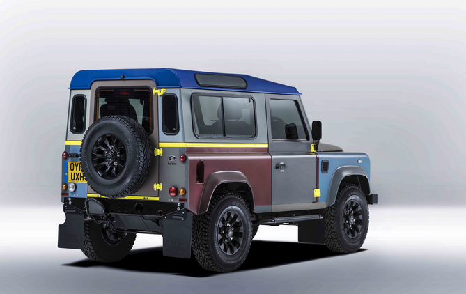 In all the Defender created by Paul Smith has exterior panels in 27 different colors