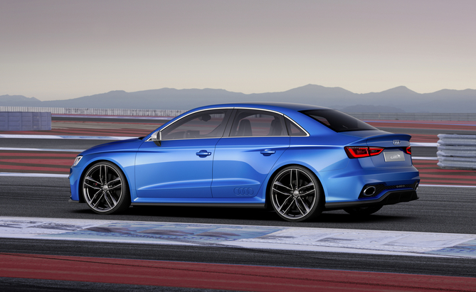 Le concept Audi A3 clubsport quattro est monté sur des roues de 9.5 J x 21 et des pneus de 275/25 R21.