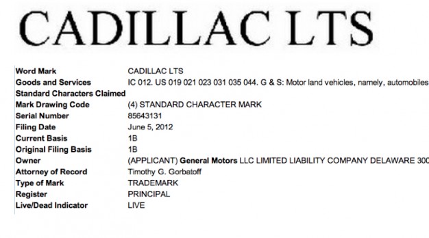 Cadillac Trademarks LTS Name Possibly for Future Flagship