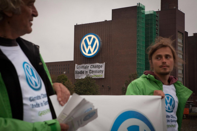 Greenpeace is leading a campaign against Volkswagen's environmental record for some time.