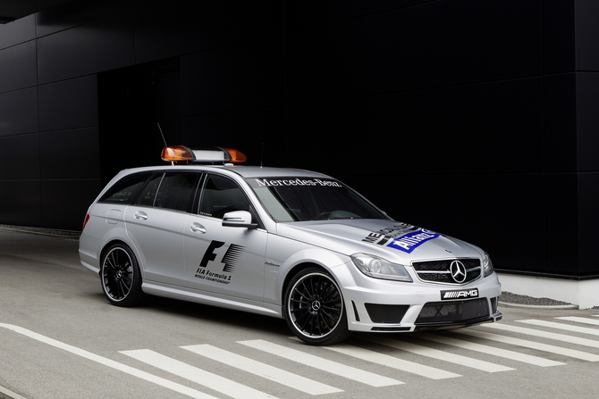 Mercedes Fields SLS AMG and C63 AMG Estate as F1 Safety Cars