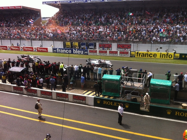 The circuit has a unique atmosphere during these intense motorsports days.