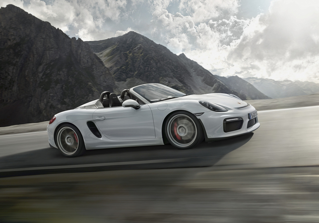 In terms of design the Boxster Spyder includes stylized elements that bring to mind Porsche's sports and competition models