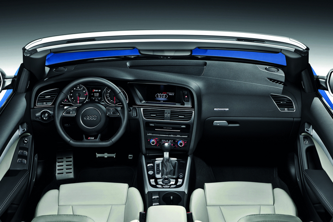 The interior is identical to the standard RS5