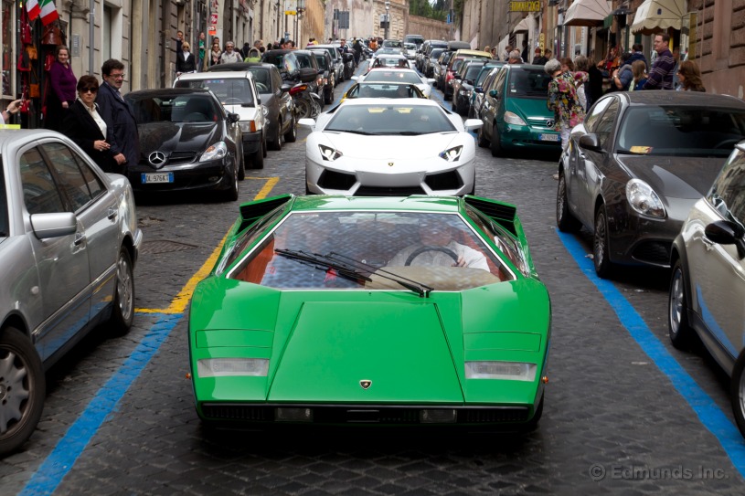 2012 Aventador vs 1973 Countach