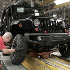 Im Stammwerk von Jeep im US-amerikanischen Toledo lief am Freitag, dem 17. Mai 2013 der ein millionste Jeep Wrangler der aktuellen Baureihe JK vom Ban