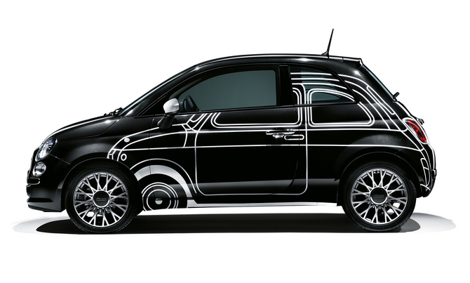 A versão Fiat 500 Ron Arad Edition presta homenagem ao 500 de 1957 A versão Fiat 500 Ron Arad Edition presta homenagem ao 500 de 1957