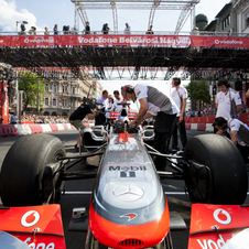 The MP4-27 During a Promotional Event in Hungary