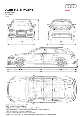 The RS6s dimensions