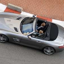 Häkkinen and Rosberg also drove around Monaco in an SLS convertible