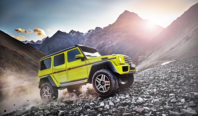 The G500 4x4² will be the first vehicle to receive the new Mercedes twin-turbo 4.0 V8 direct injection petrol engine