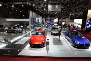 O stand da Maserati no Salão de Paris