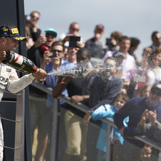 Hamilton won for the third time in his career in Silverstone