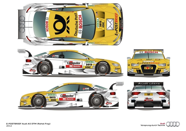 Audi Reveals 2012 A5 DTM Liveries from Red Bull, Playboy, Autotest and More