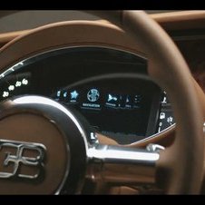 The instrument cluster appears entirely digital