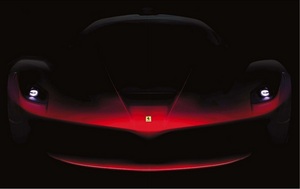 Ferrari divulgou duas imagens do seu novo supercarro na sua revista oficial em dezembro