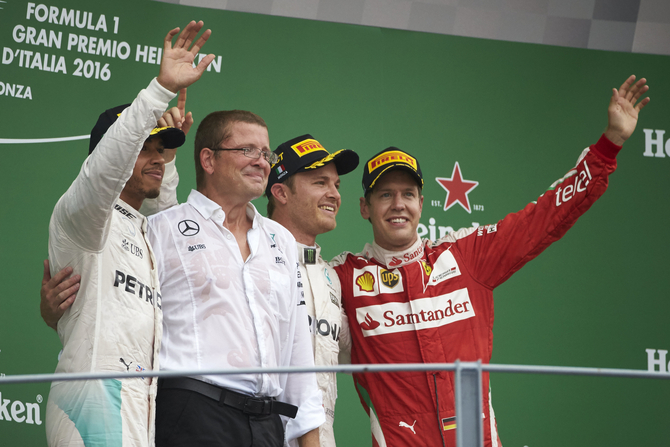 The Tiffosi fans still celebrated a podium finish from Sebastian Vettel