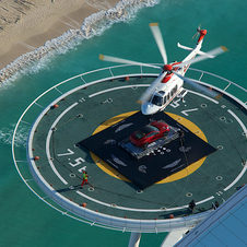 The helipad is 1,000 feet off the ground