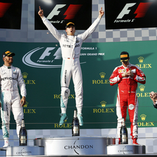 Hamilton and Vettel completed the podium in Australia