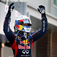 With this win Vettel took the lead of the championship