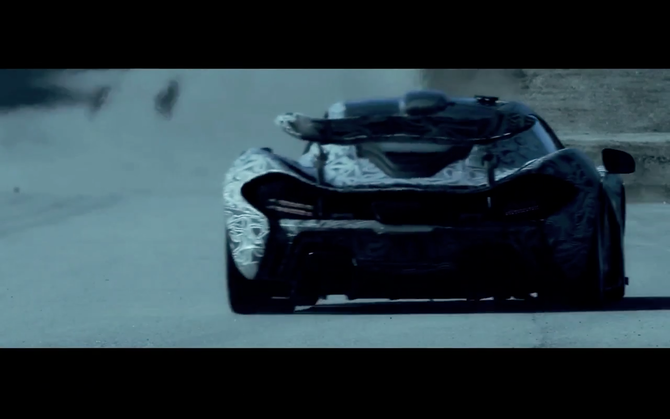 McLaren is still showing the production P1 only with camouflage