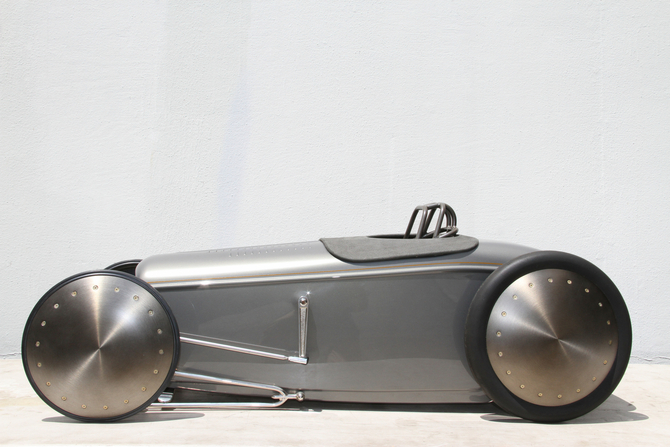 This car is still in the process of being built but the peddle car is complete