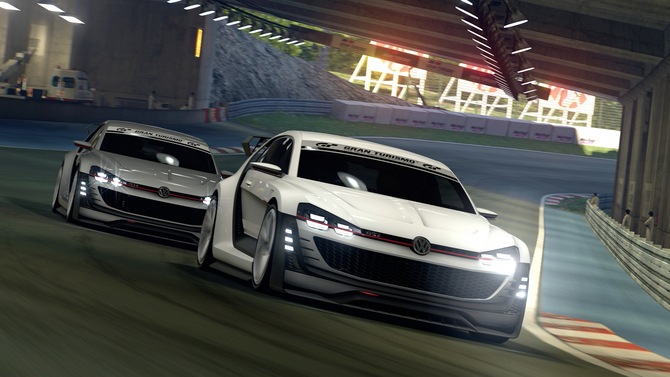 The GTI Supersport includes vertical headlights modules and large air intakes in honeycomb shape