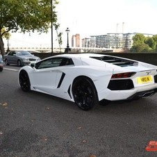 Lamborghini Aventador on the road