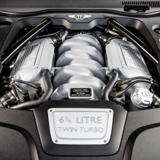 In the center of the new top version Mulsanne is an updated 6.75-liter twin-turbo V8 engine