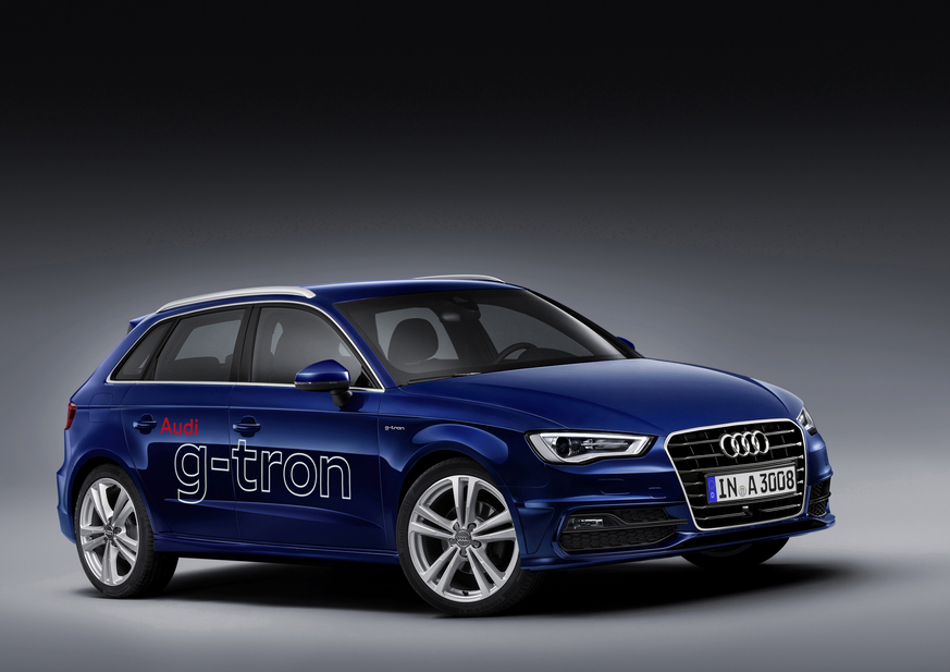 O Audi A3 Sportback g-tron pode ser conduzido a e-gas, gás natural ou gasolina