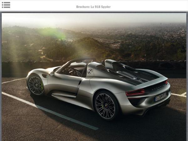 Porsche 918 Brochure Leaks Online  