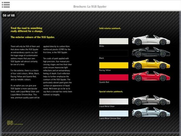 Porsche 918 Brochure Leaks Online  