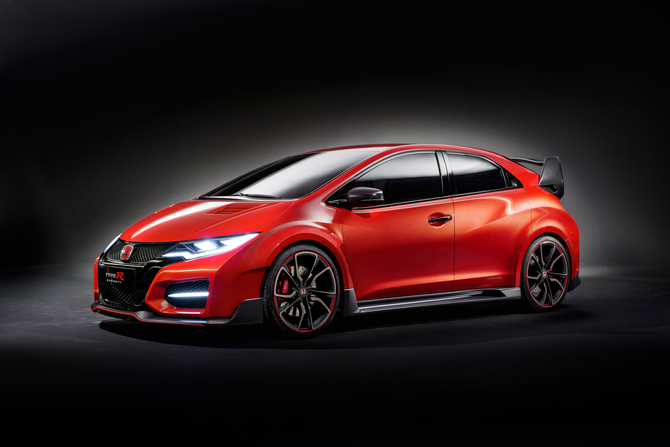 The red band that runs along the front spoiler helps to accentuate the low and wide stance of the Type R